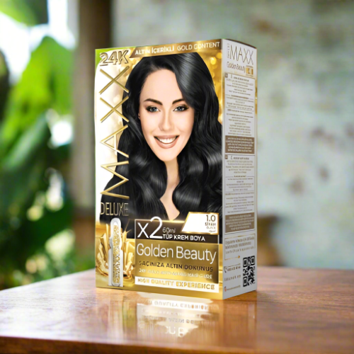 Maxx Deluxe 24K Gold Hair Dye - Black (1.0)