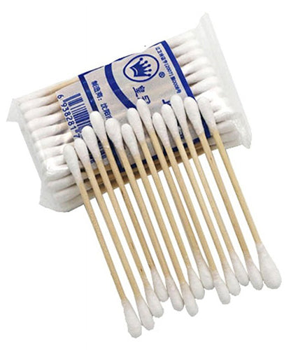 Wood Sticks Cotton Swabs Ear Cleaning (24 pack) / each pack 50 stick