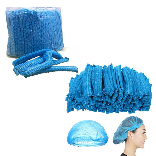 Disposable Bouffant Caps Blue (100pcs)