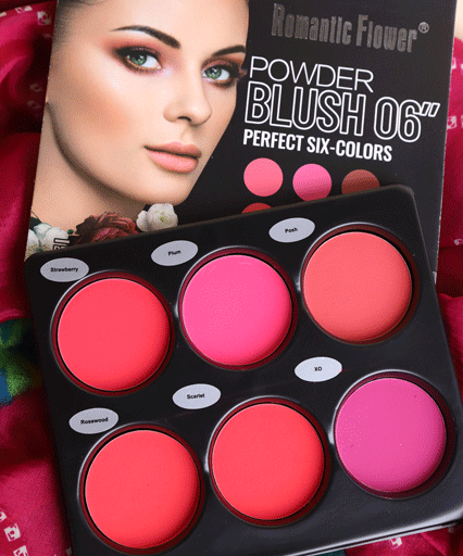 Romantic Flower Powder Blush Palette (6 colors)