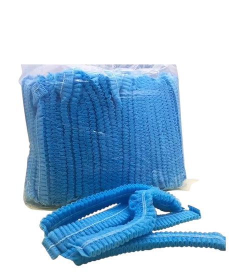 Disposable Bouffant Caps Blue (100pcs)