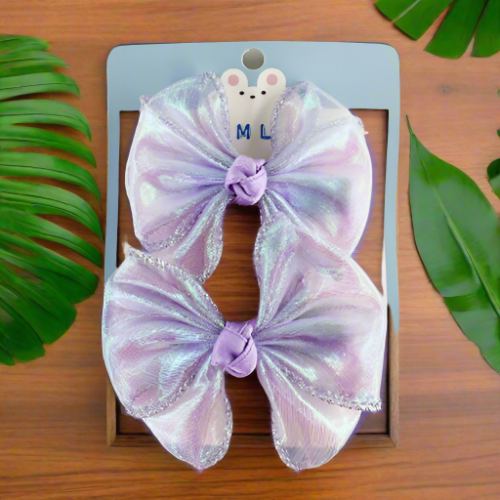 Hair Clip decorated with a butterfly knot (2 pieces)