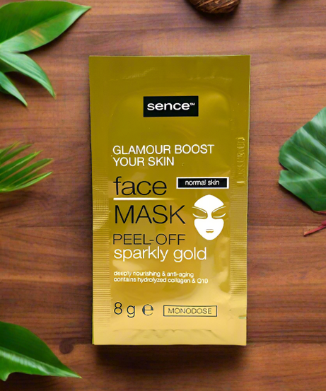 Sence - Sparkly Gold Peel-Off Face Mask (Per Piece)