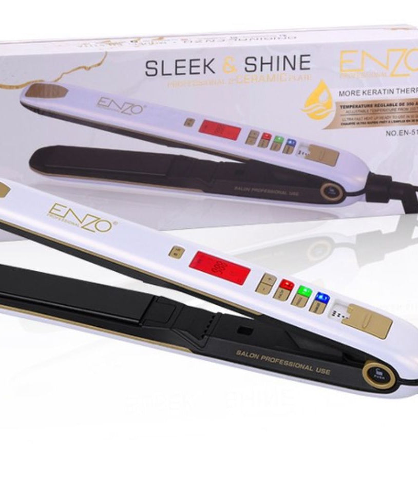 ENZO Professional Ionic Hair Straightener 2 in 1 Flat Irons for Keratin