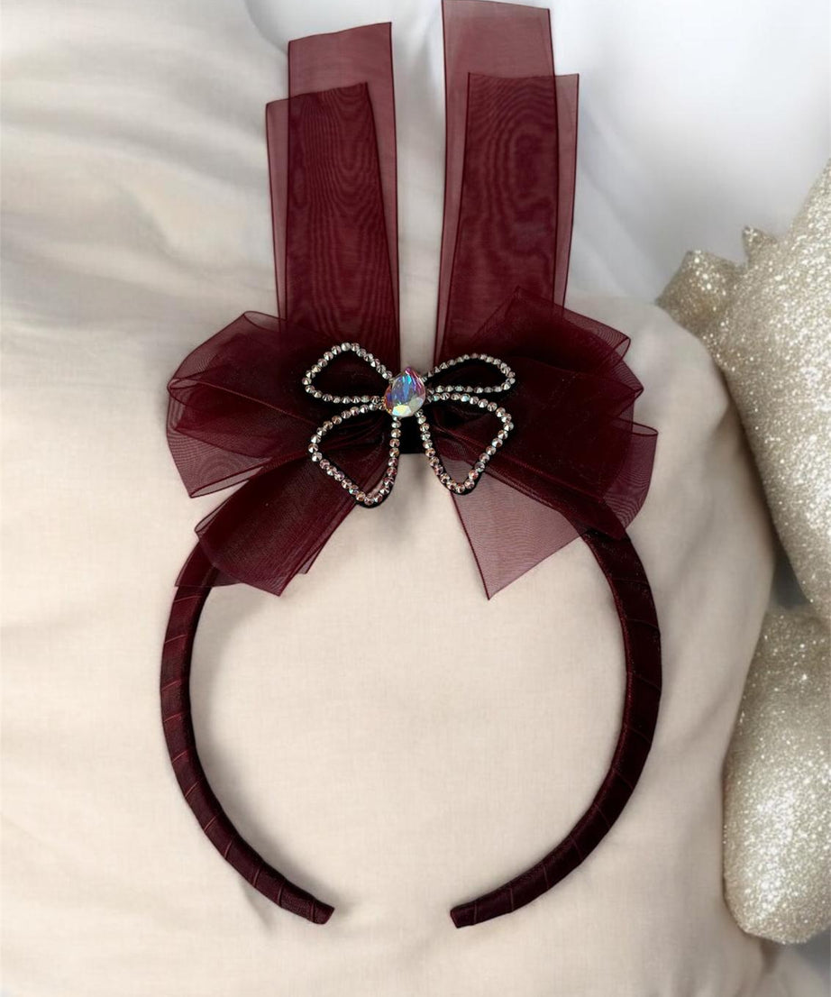 Velvet Hairband Burgundy