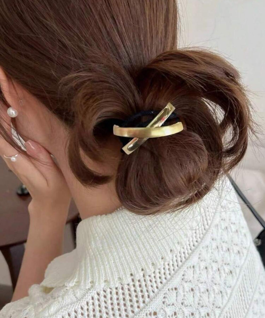 Gold Metal Hair Tie Accessory Scx (1 piece)