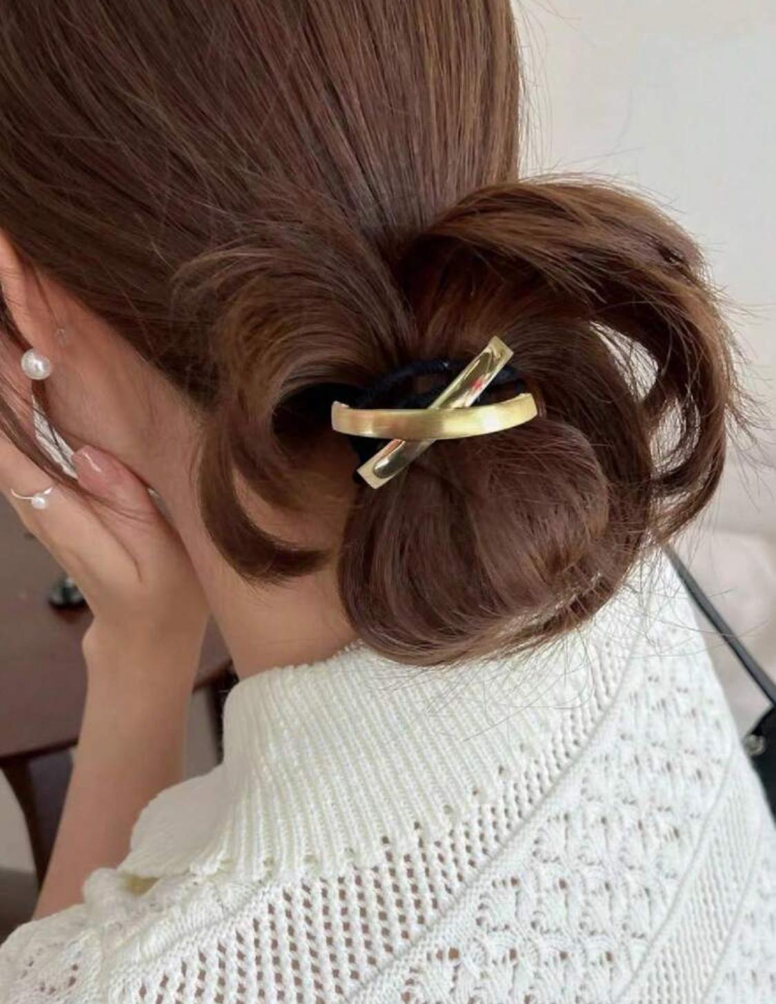 Gold Metal Hair Tie Accessory Scx (1 piece)