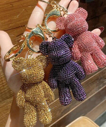 Keychain Rhinestone Bear