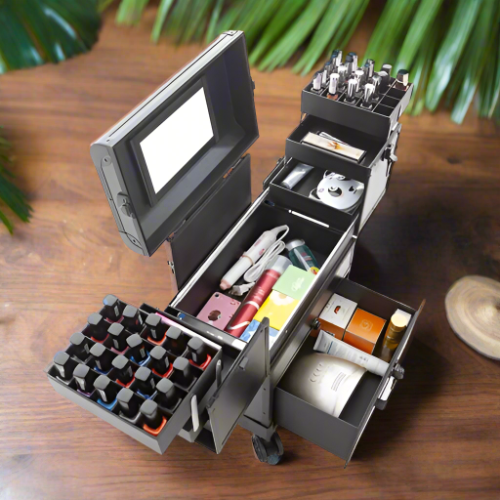 Professional Makeup Artist Trolley Lockable Case