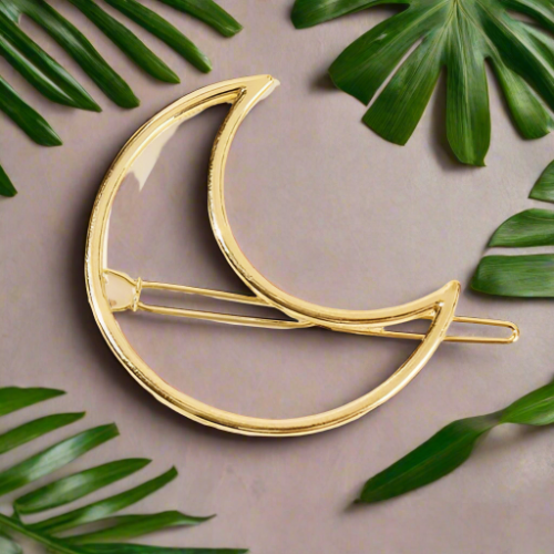 Hair Accessory gold in the shape of a crescent moon