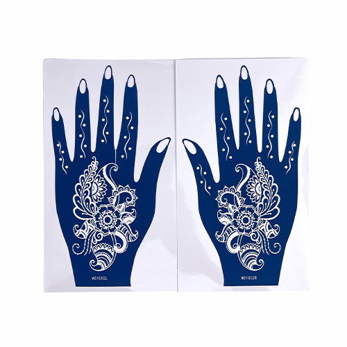 Henna stickers , apcute mehandi design stencils sticker for hand - Design  No 65